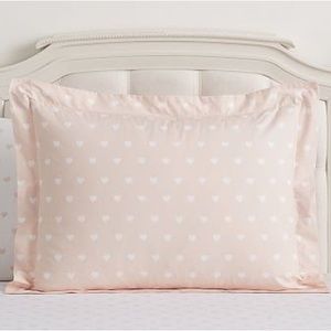 POTTERY BARN KIDS full/queen duvet cover organic heart, blush